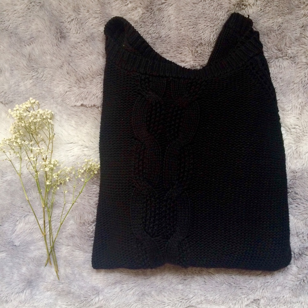 Black knit sweater